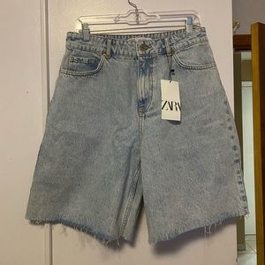 Zara high waist mom shorts